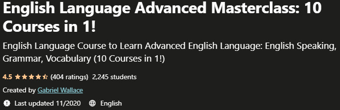 English Language Advanced Masterclass 10 Courses in 1