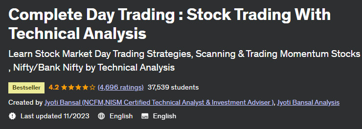 Complete Day Trading: Stock Trading With Technical Analysis 