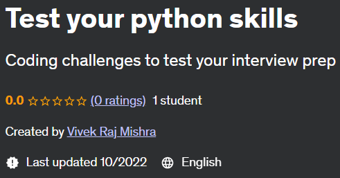 Test your python skills