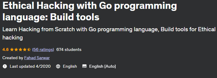 Ethical Hacking with Go programming language: Build tools