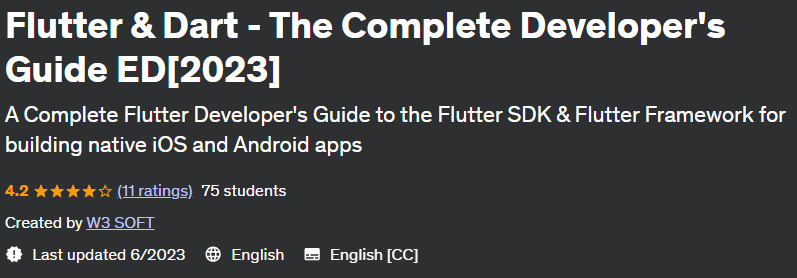 Flutter & Dart - The Complete Developer's Guide ED 2023