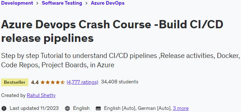 Azure Devops Crash Course - Build CI/CD release pipelines