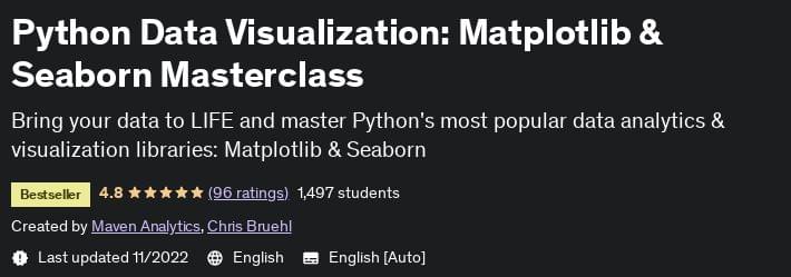 Python Data Visualization: Matplotlib & Seaborn Masterclass