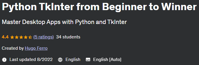 Python TkInter from Beginner to Winner