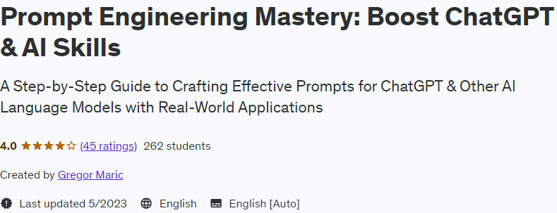 Prompt Engineering Mastery: Boost ChatGPT & AI Skills