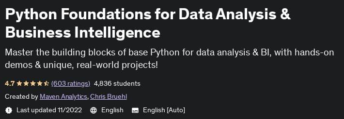 Python Foundations for Data Analysis & Business Intelligence