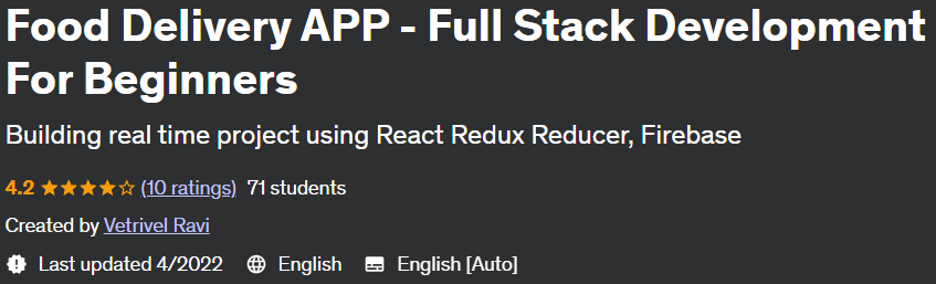 Food Delivery APP - Full Stack Development For Beginners