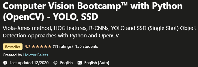 Computer Vision Bootcamp with Python OpenCV YOLO SSD