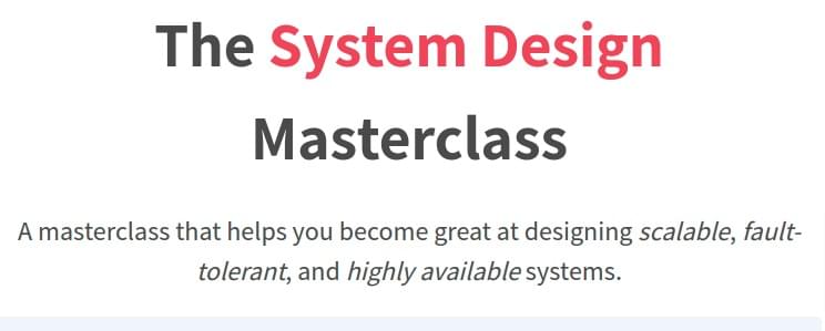 The System Design Masterclass