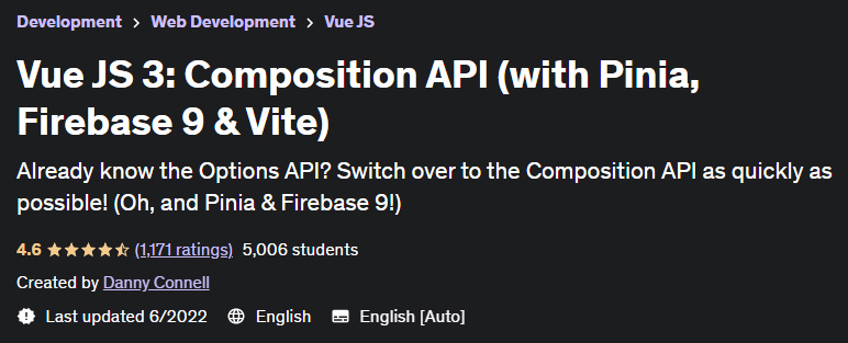 Vue JS 3 Composition API (with Pinia, Firebase 9 & Vite)