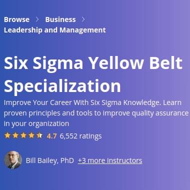 Six Sigma Yellow Belt Specialization