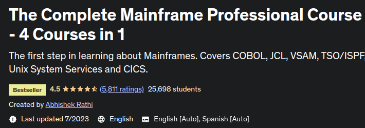 The Complete Mainframe Professional Course - 4 Courses in 1