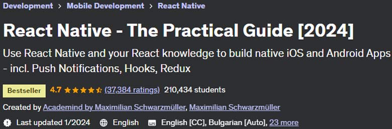 React Native - The Practical Guide (2024)