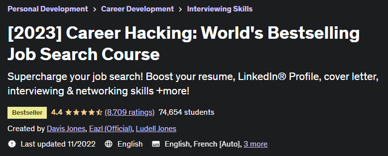 Career Hacking: World's Bestselling Job Search Course