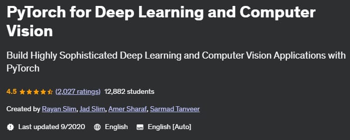 PyTorch for Deep Learning and Computer Vision