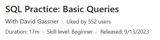 SQL Practice: Basic Queries