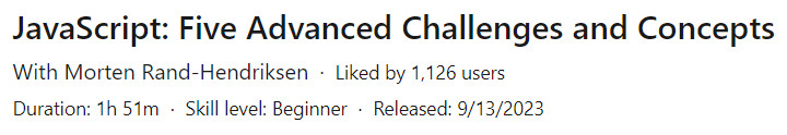 JavaScript: Five Advanced Challenges and Concepts