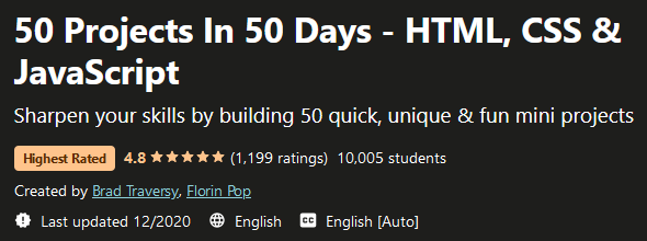 50 Projects In 50 Days - HTML, CSS & JavaScript