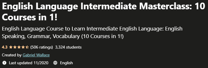 English Language Intermediate Masterclass