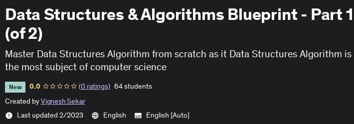 Data Structures & Algorithms Blueprint - Part 1 (of 2)