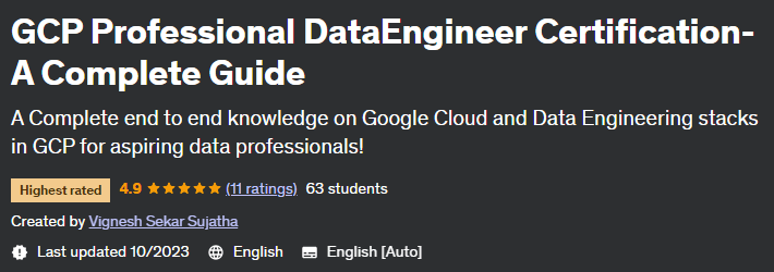 GCP Professional DataEngineer Certification-A Complete Guide