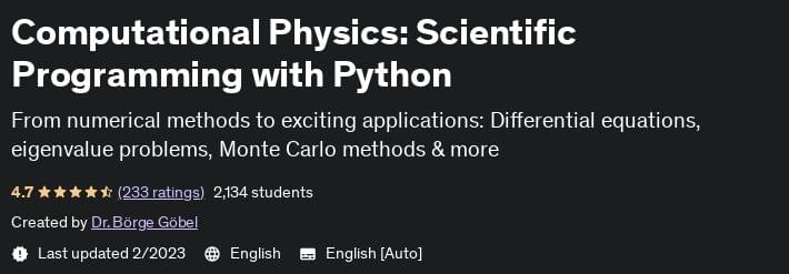 Computational Physics: Scientific Programming with Python