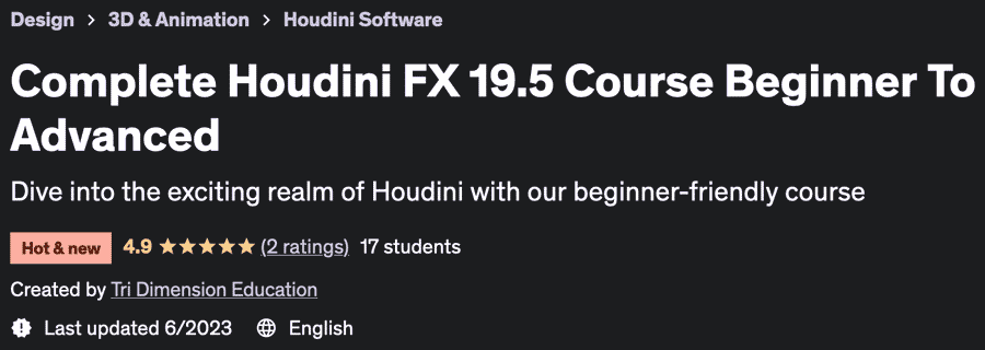 Complete Houdini FX 19.5 Course Beginner To Advanced