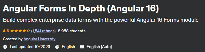 Angular Forms In Depth (Angular 16)