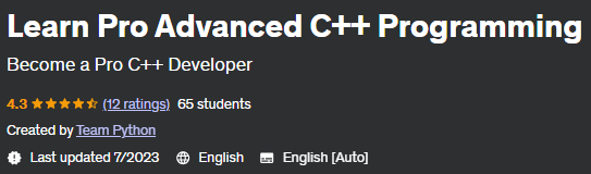 Learn Pro Advanced C++ Programming