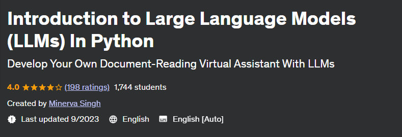 Introduction to Large Language Models (LLMs) in Python