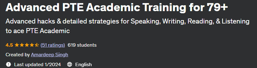 Advanced PTE Academic Training for 79