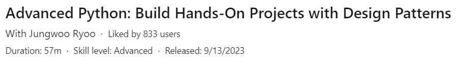 Advanced Python: Build Hands-On Projects with Design Patterns