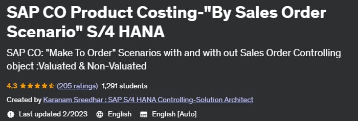 SAP CO Product Costing-_By Sales Order Scenario_ S_4 HANA