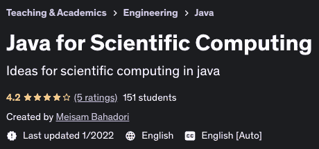 Java for Scientific Computing