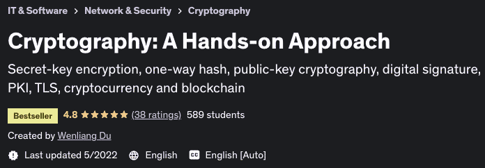 Cryptography: A Hands-on Approach