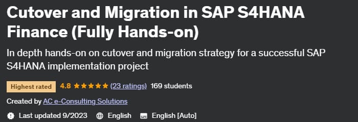 Cutover and Migration in SAP S4HANA Finance (Fully Hands-on)