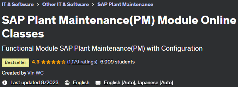 SAP Plant Maintenance (PM) Module Online Classes