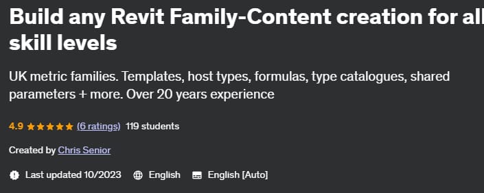 Build any Revit Family - Content creation for all skill levels