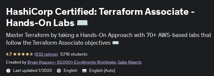 HashiCorp Certified: Terraform Associate - Hands-On Labs