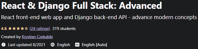 React & Django Full Stack: Advanced