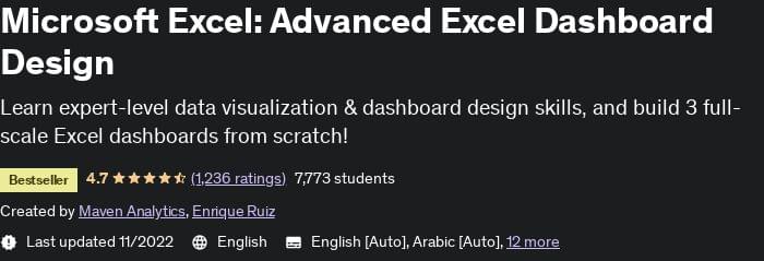 Microsoft Excel: Advanced Excel Dashboard Design