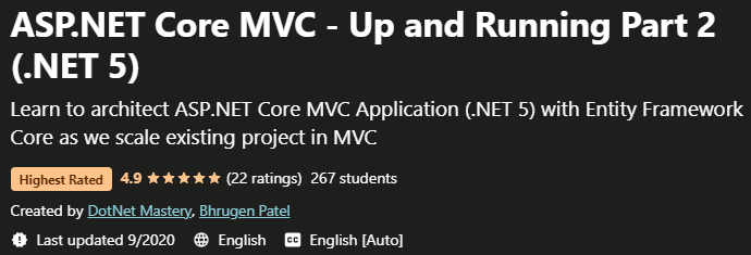 ASP NET Core MVC Up and Running Part 2 .NET 5