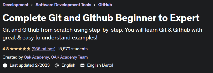 Complete Git and Github Beginner to Expert