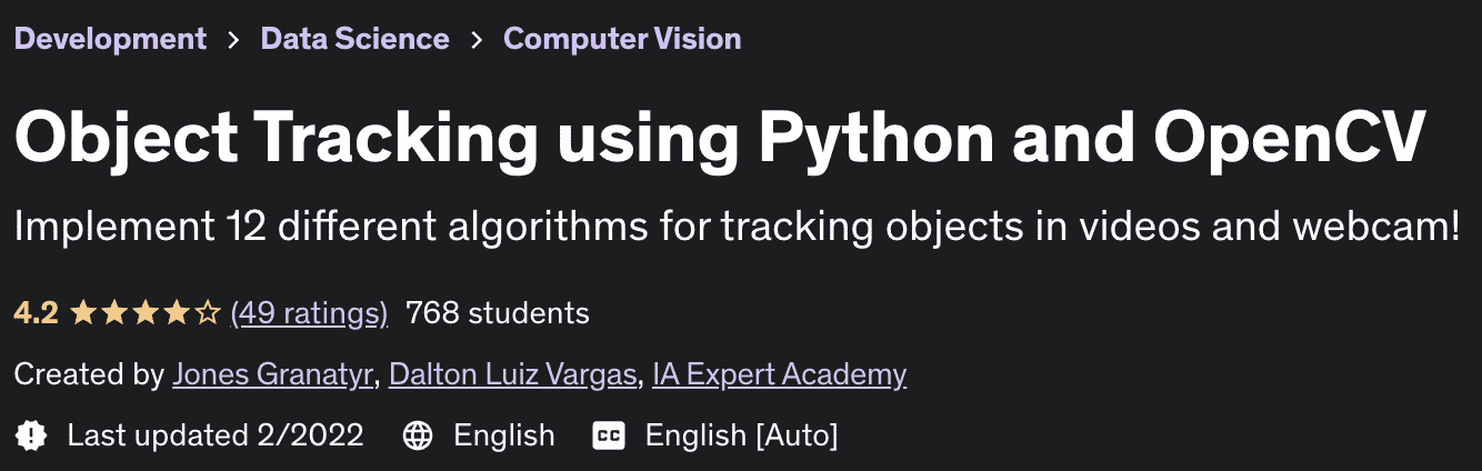 Object Tracking using Python and OpenCV