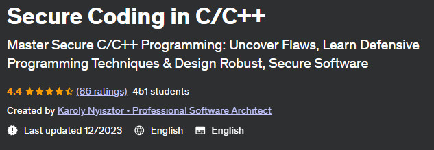 Secure Coding in C/C++ 