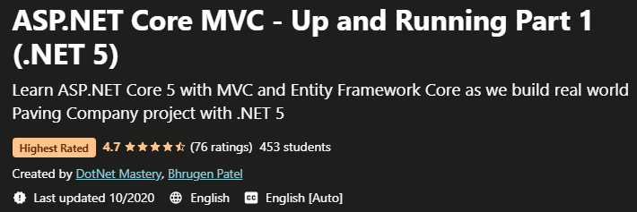 ASP NET Core MVC Up and Running Part 1 .NET 5