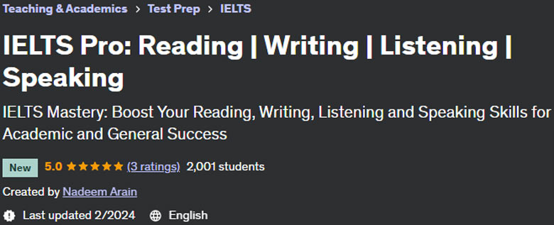 IELTS Pro: Reading |  writing  listening  Speaking