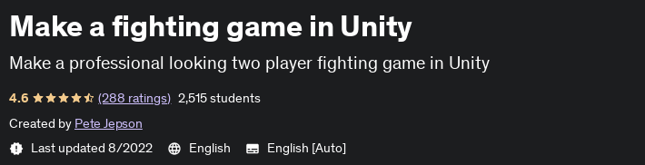 Make a fighting game in Unity