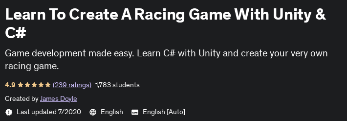 Learn To Create A Racing Game With Unity & C#