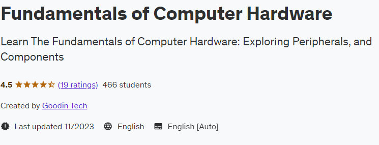 Fundamentals of Computer Hardware